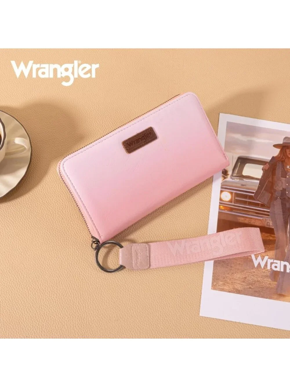 Stylish Pink RFID Wristlet Wallet for Women - Large Capacity Phone & Card